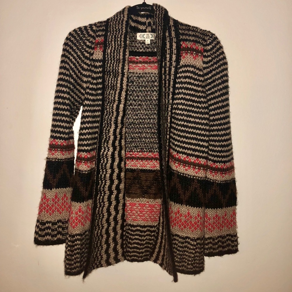 Geometric Print Cardigan